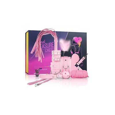 kit secret pink pleasure set de bondage rosa caja