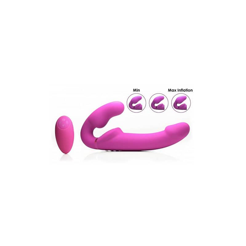 inflatable vibrador doble funcion inflable color rosa 1