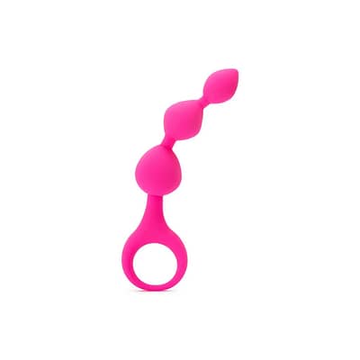 plug anal cadena anal silicona triball rosa