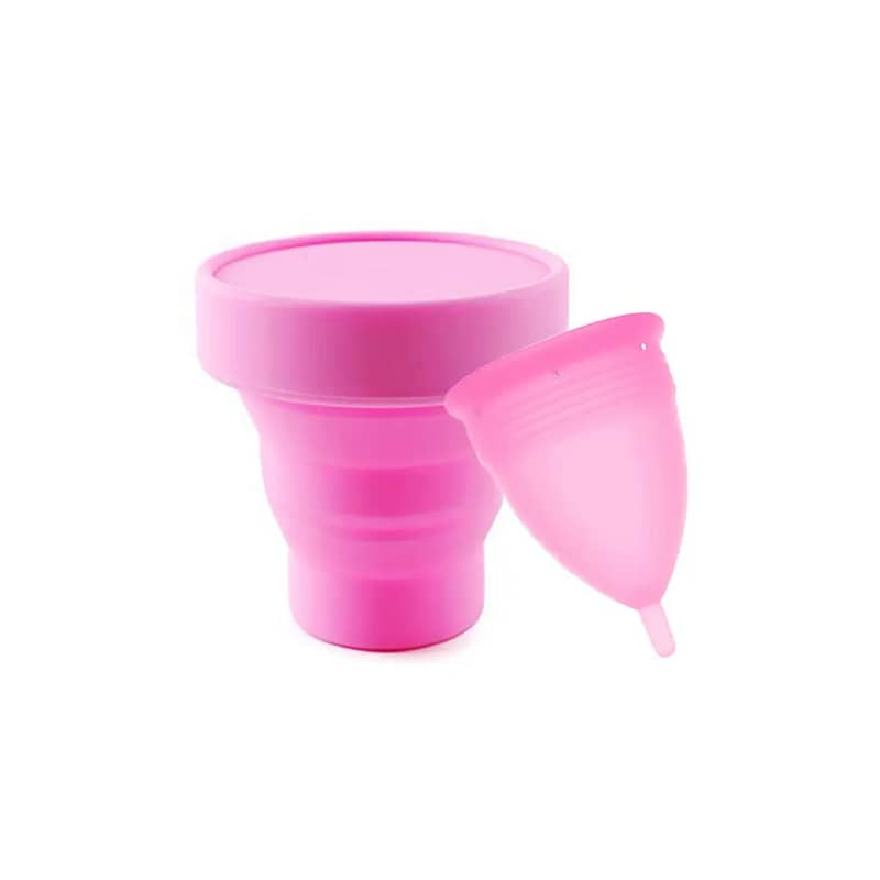 pack copa menstrual rosa mas esterilizador